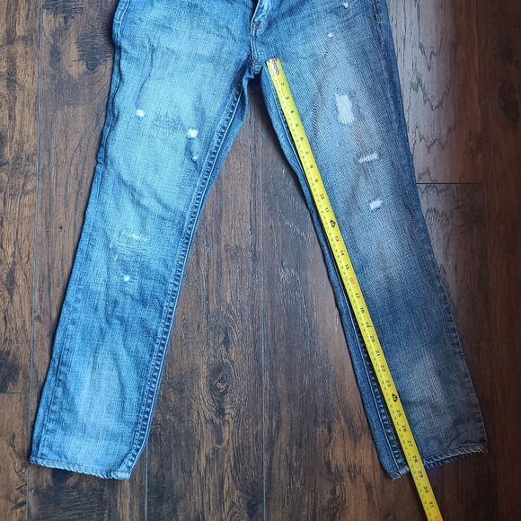 Express Stella Jeans (with factory distressing & extra stitching), Sz 6 - Picture 2 of 9